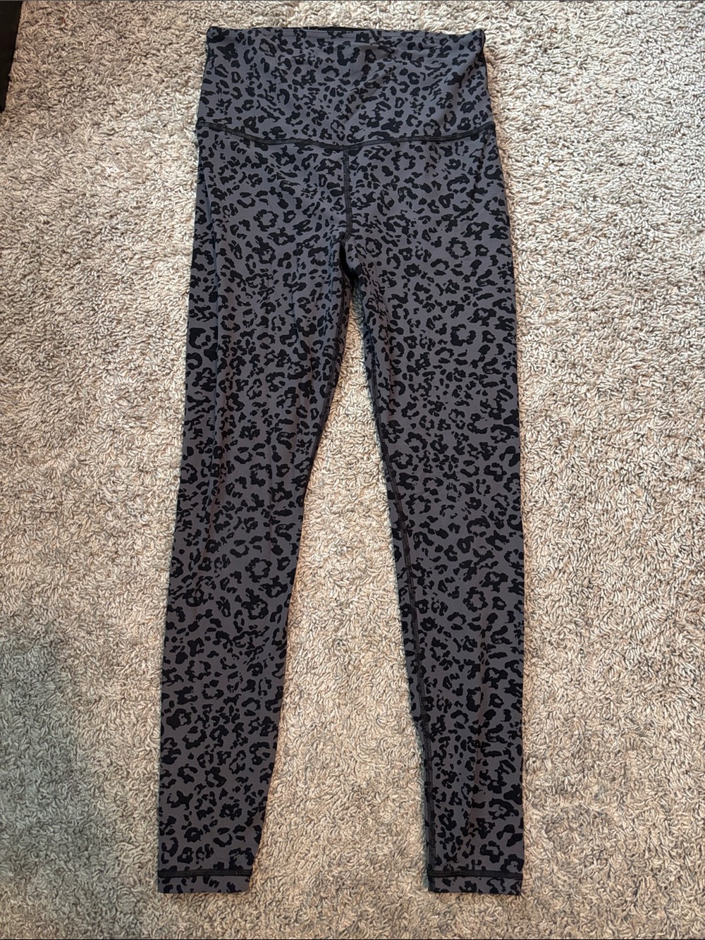 Athleta Gray Leopard Print High-Waist Leggings